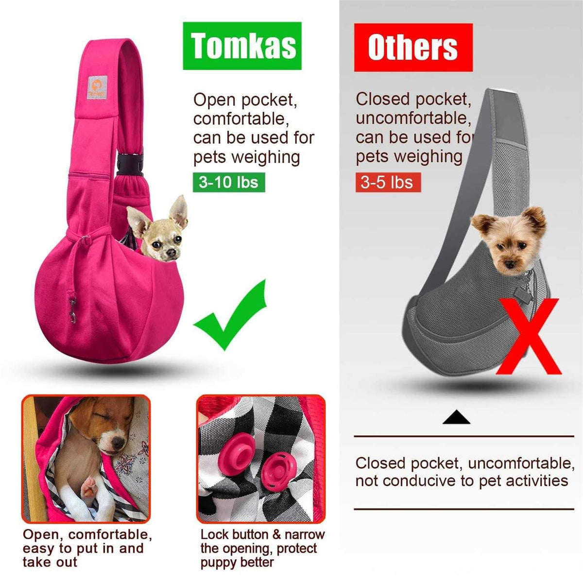Dog Sling Carrier for Small Dogs E83320