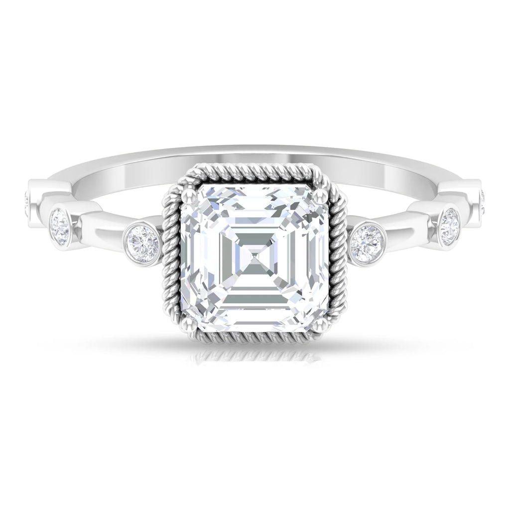 Moissanite Solitaire Engagement Ring - 8 MM - 925 Sterling Silver M686481