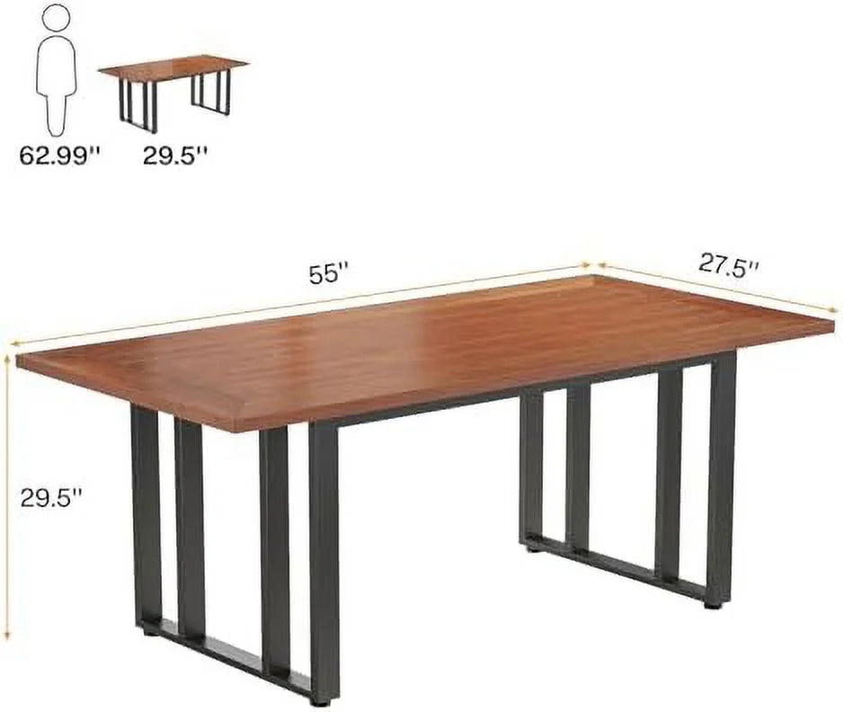 55 inch Rectangular Dining Table with Metal Frame G89791
