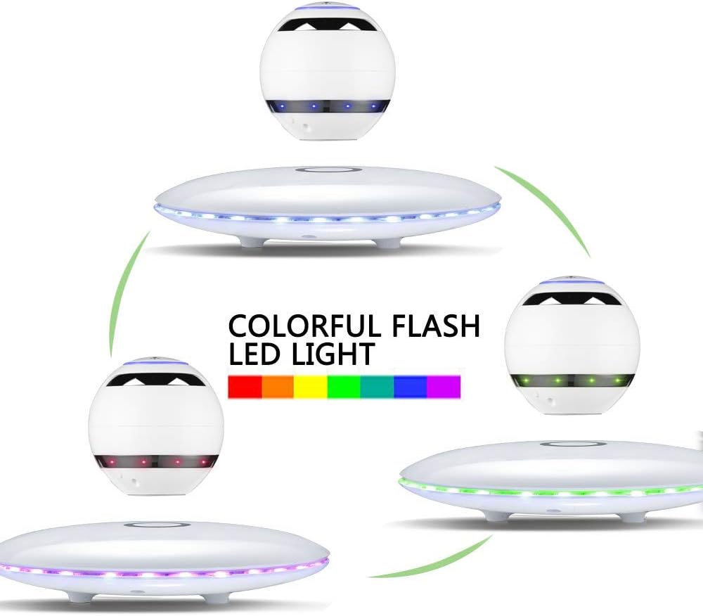 White Magnetic Levitating Bluetooth Speaker O919398