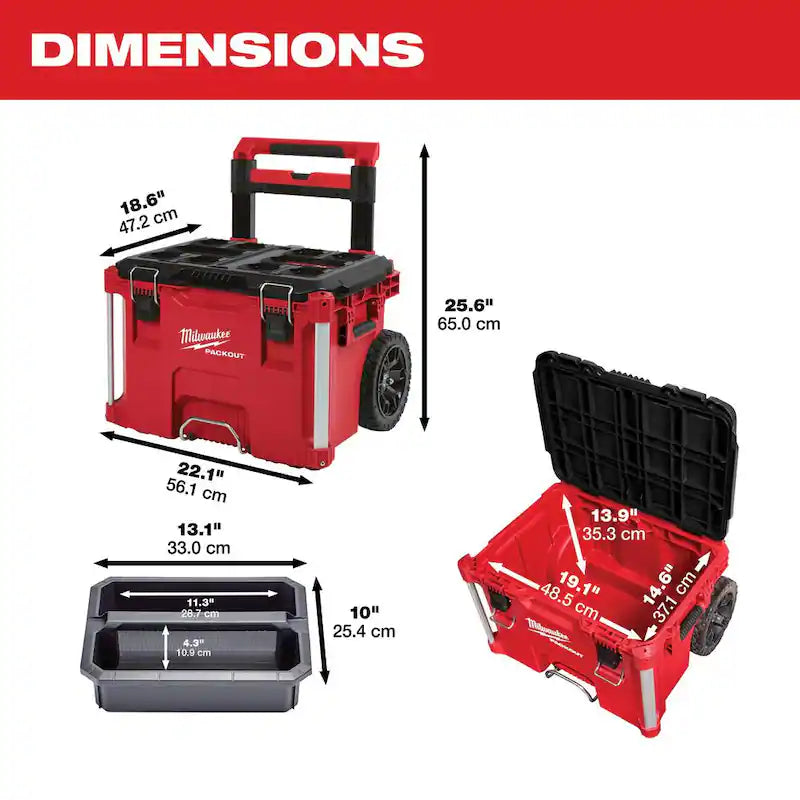 22 in. Rolling Tool Box and Large and Medium Tool Box O320