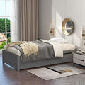 Solid Wood Platform Bed with Two Storage Drawers C360076