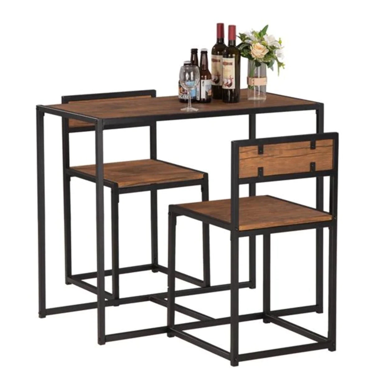 Wood Breakfast Table and Chair Three-Piece Q34289