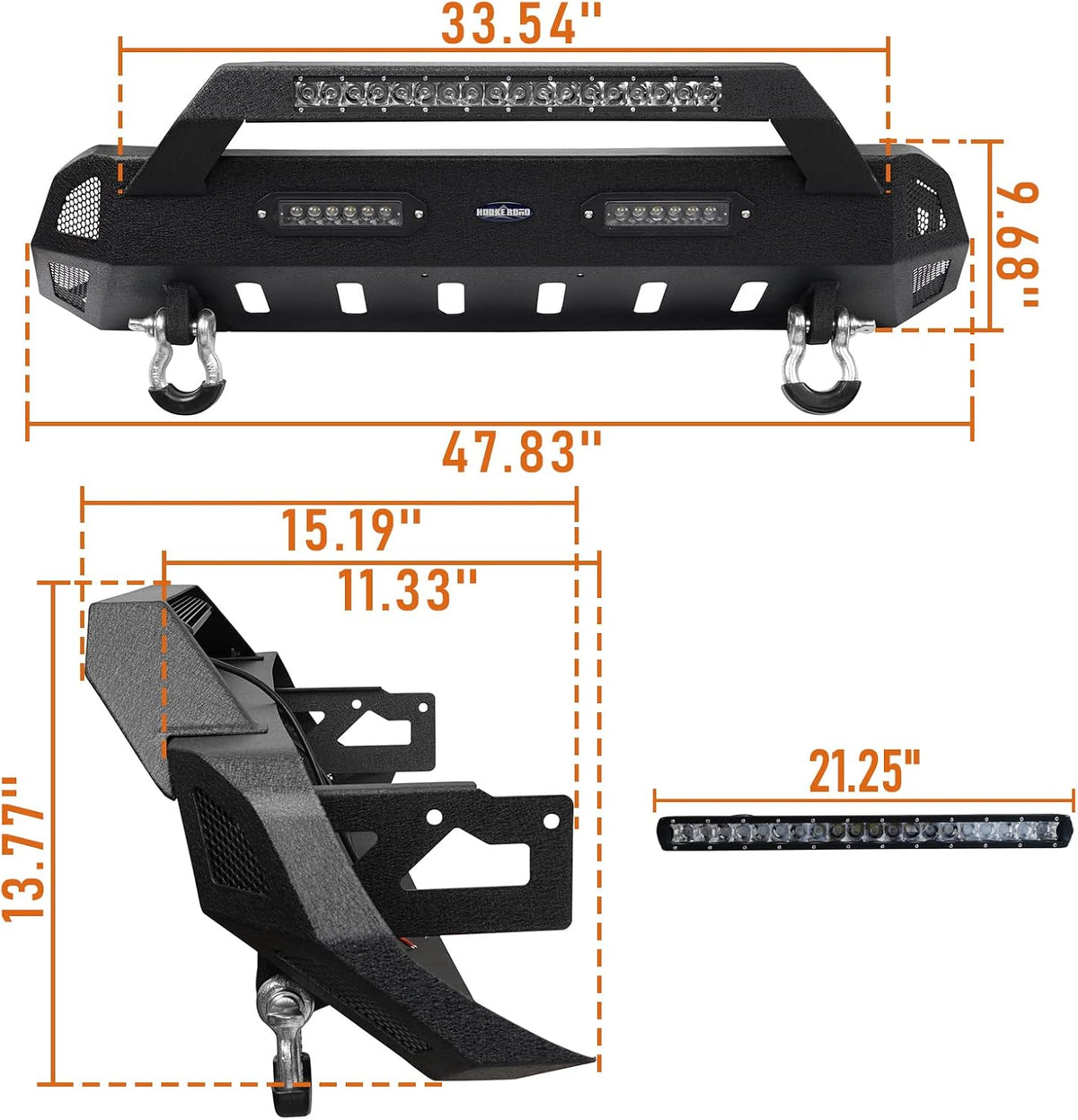 Tacoma Rear Bumper w/Sensor Holes + Front Bumper Kit L8058