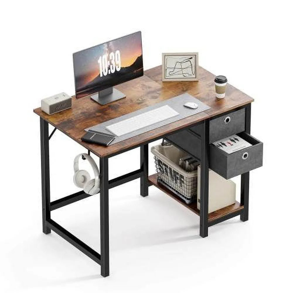 47IN Writing Desk with 2-Tier Drawers M276917