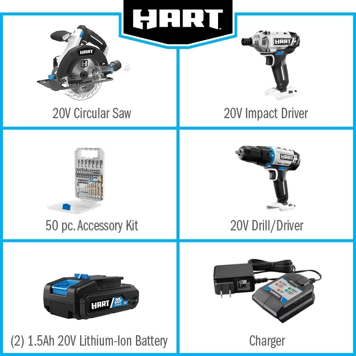 20-Volt 3-Tool Combo Kit with 50-Piece Accessory Kit N8576