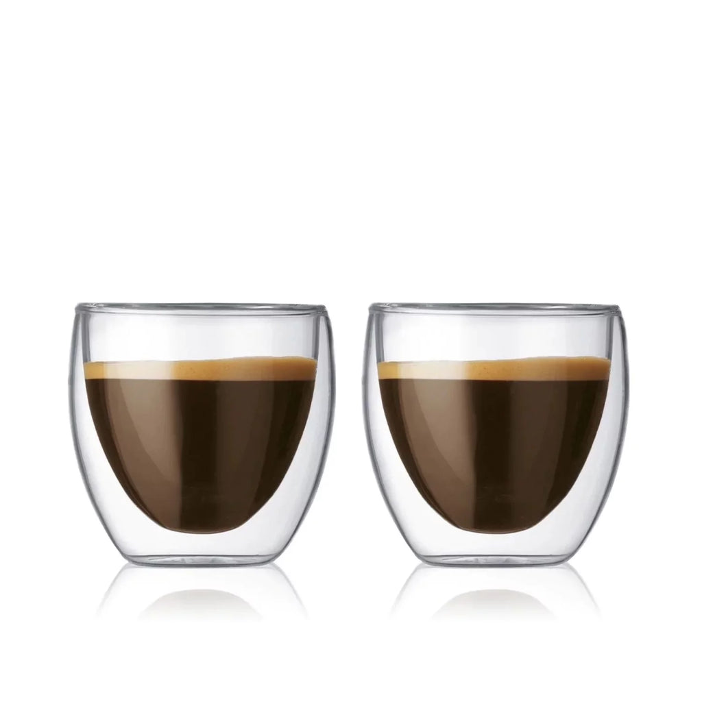 2 Pc Double Wall Glass 2.5 oz K43953