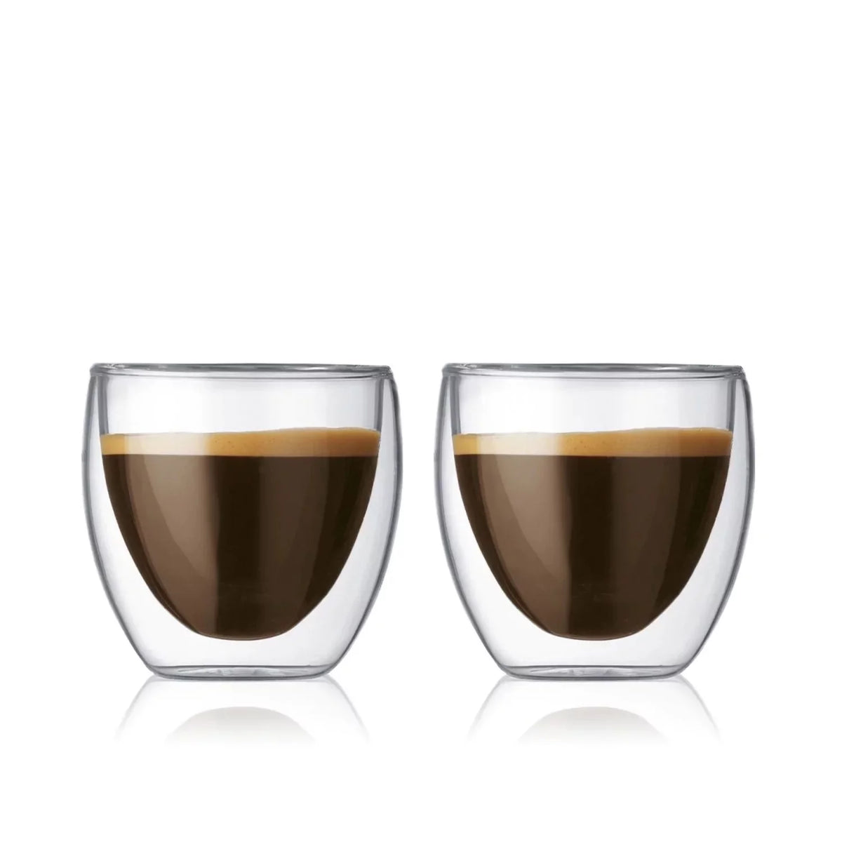 2 Pc Double Wall Glass 2.5 oz K43953