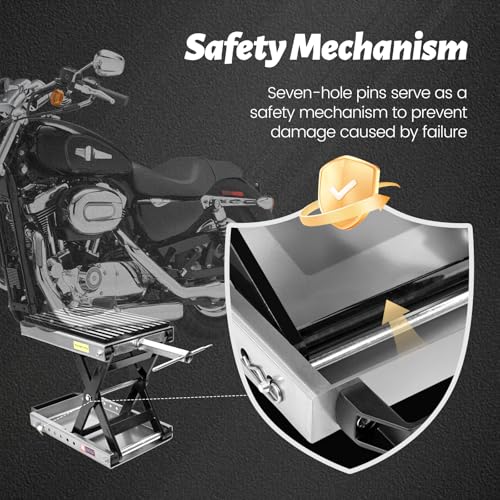 1500 LBS Steel Motorcycle Jack with Carrying Handle I427