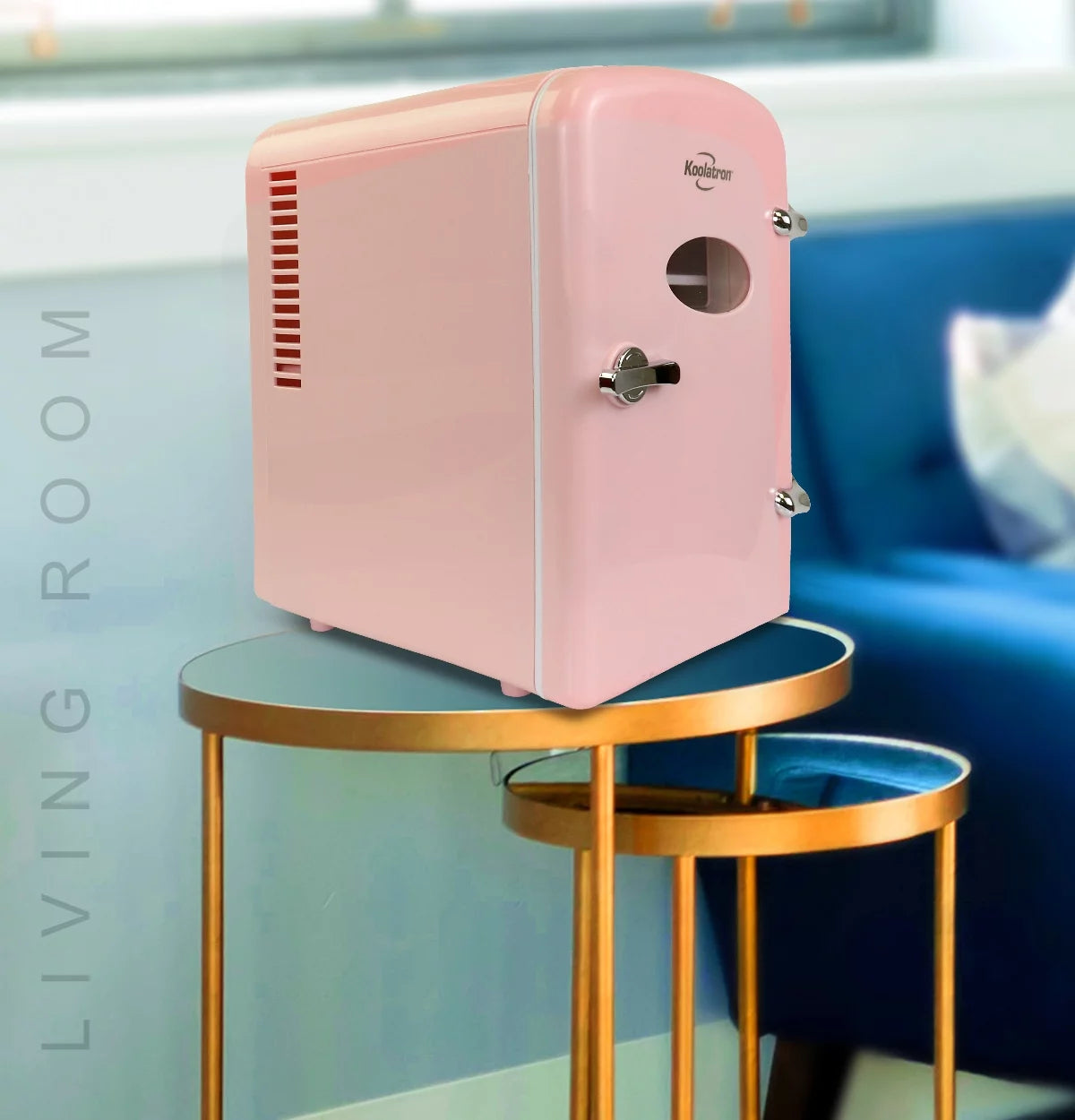 6 Can AC/DC Mini Fridge Cooler, Pink T27608