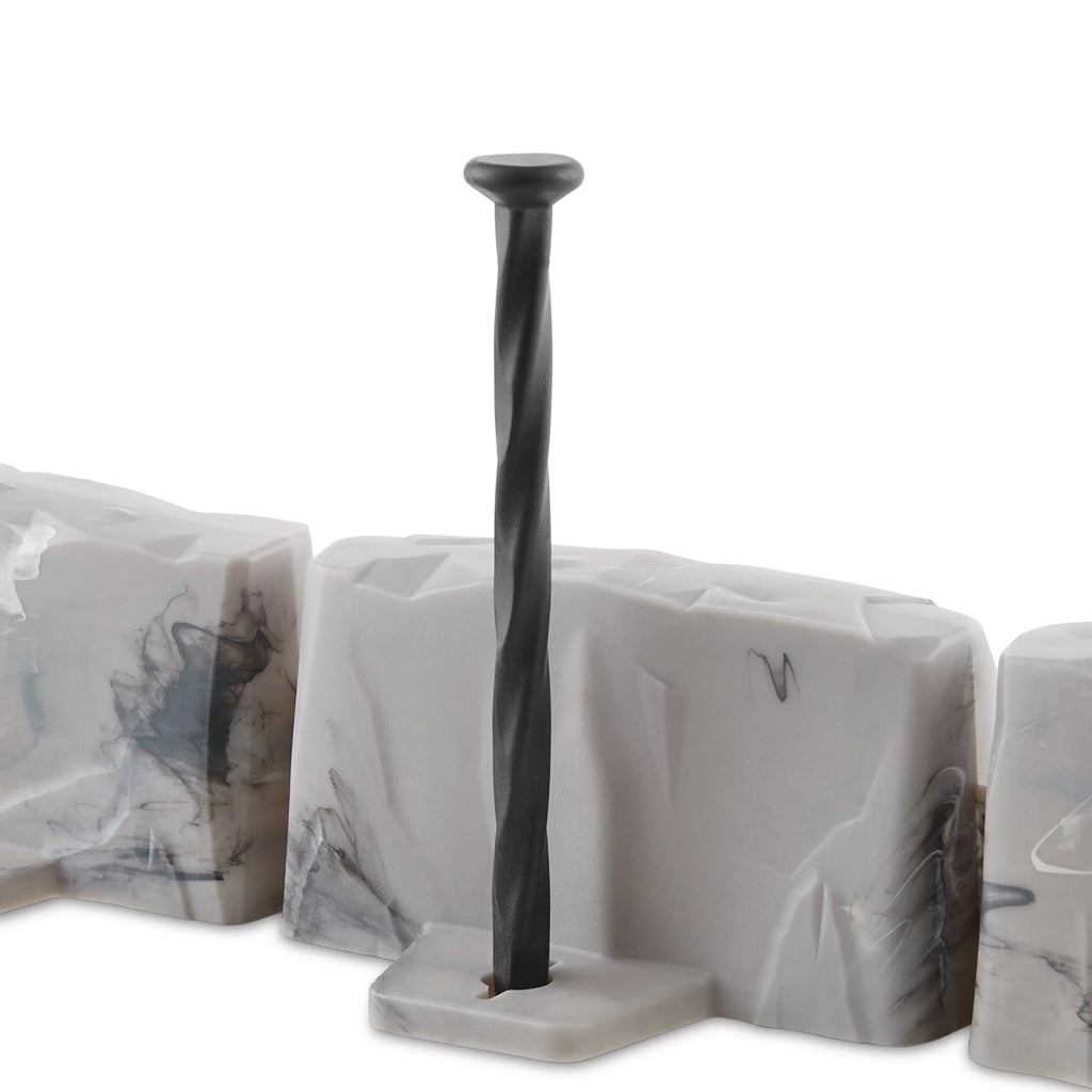 Faux Stone No-Dig Landscape Edging 10-ft. Plastic Gray Q226782