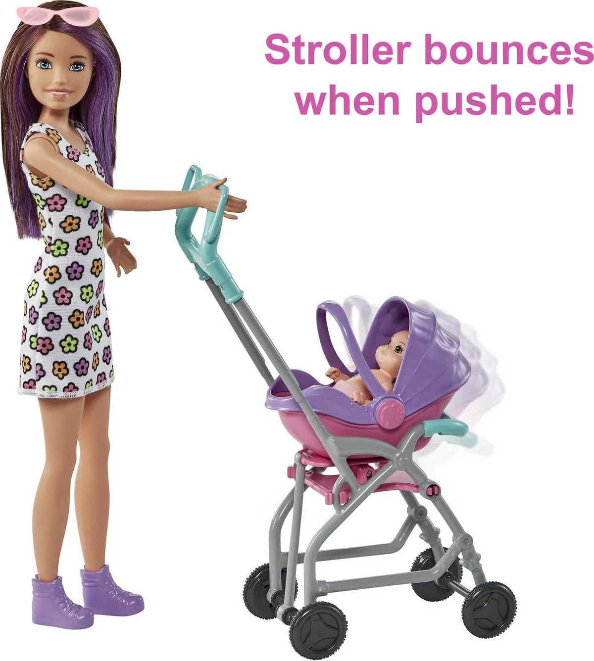 Stroller Playset with Dolls and 5 Accessories A4341