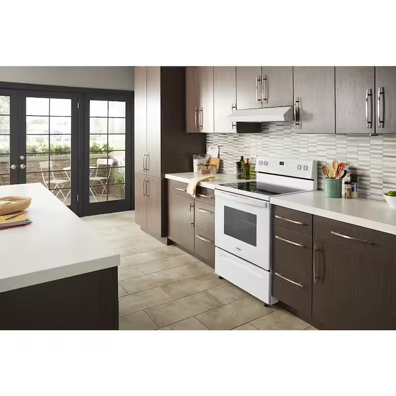 4-Burner Electric Range in White with Storage Drawer G7185