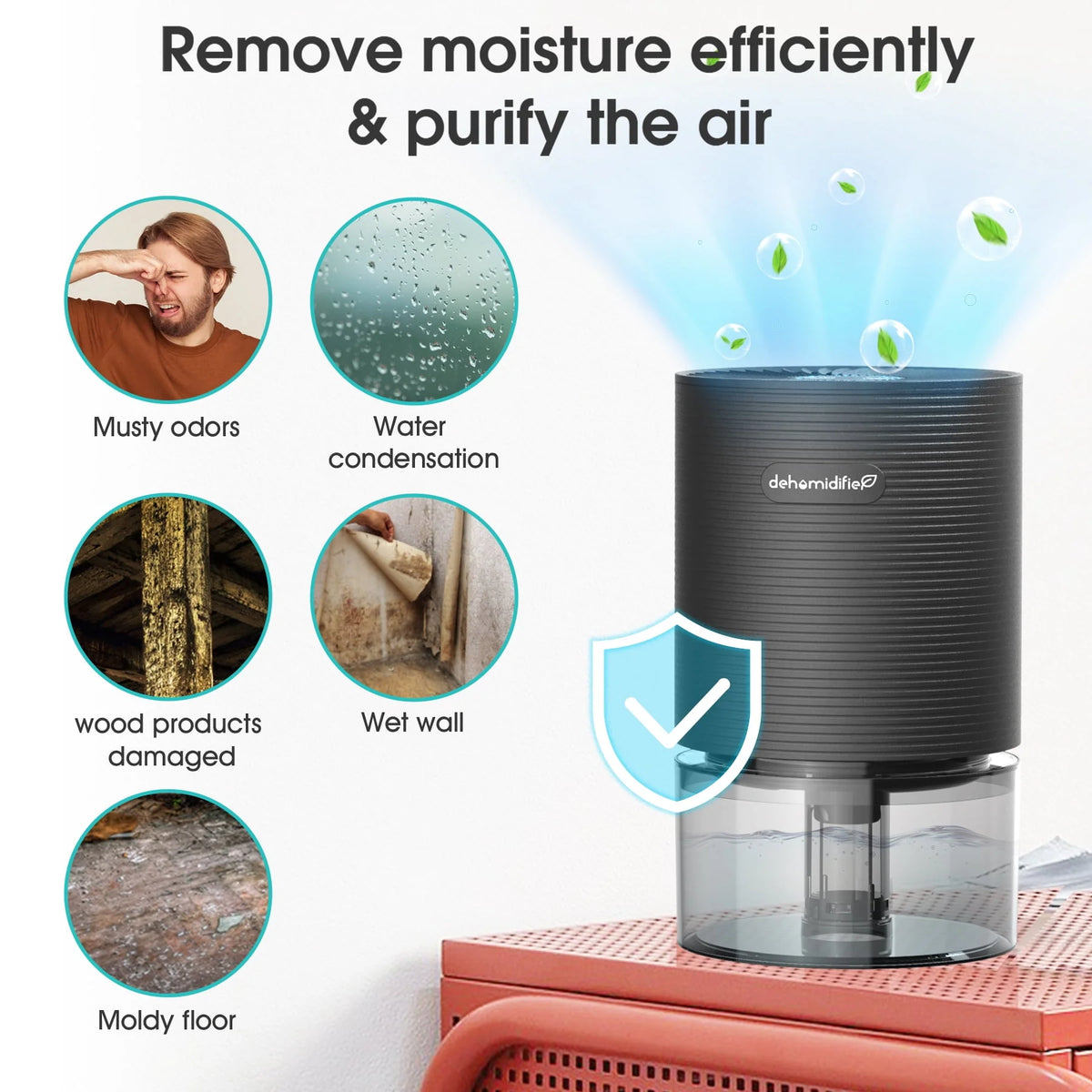 700ml Small Dehumidifiers with LED Light Z557371