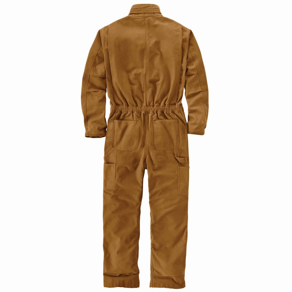 Brown Washed Duck Insulated Coverall D771984