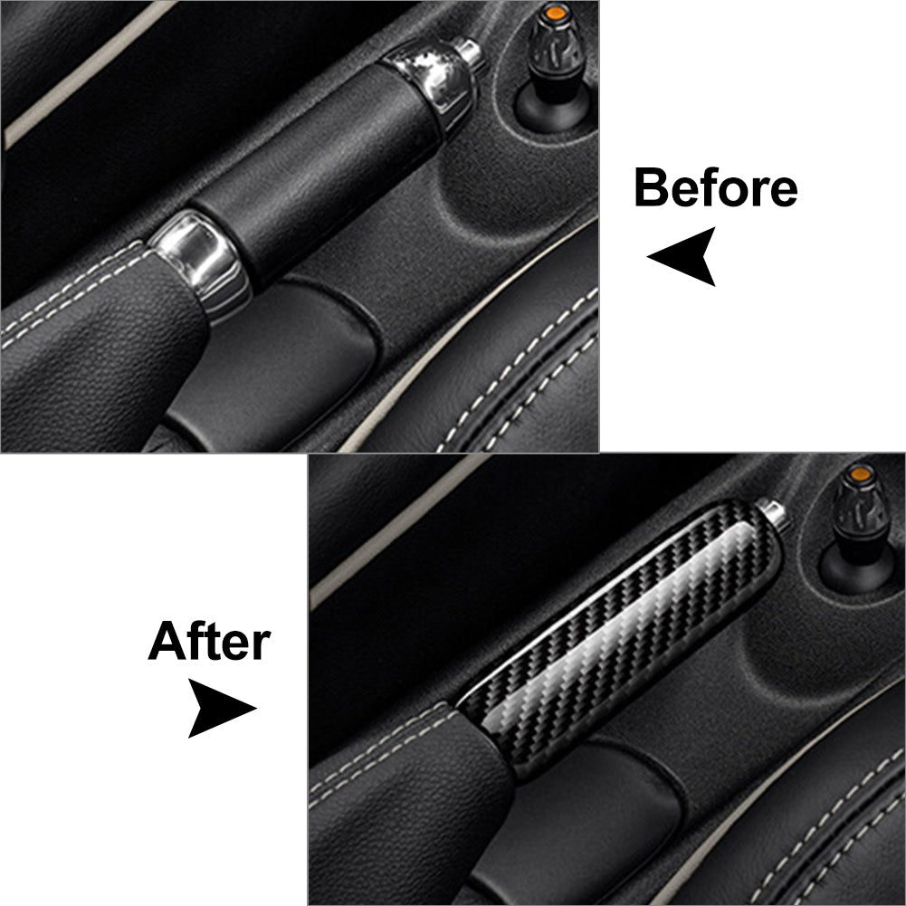 Carbon Fiber Handbrake Cover Handle Protector E62931