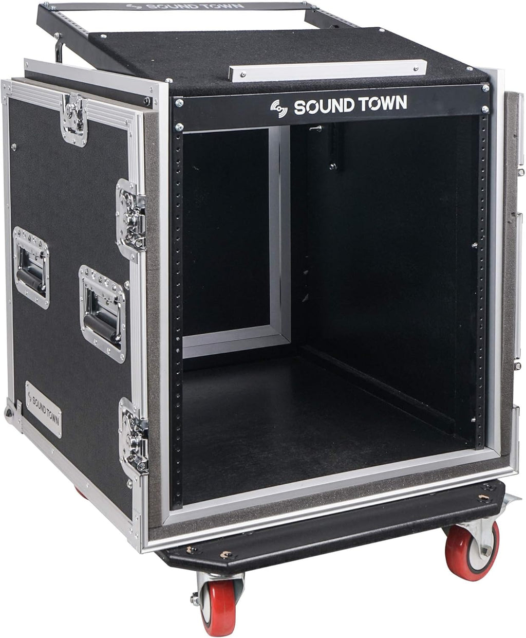 12U ATA Rack Case with 11U Slant Mixer Top and Casters G1281
