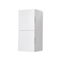 24 High Linen Side Cabinet with Two Doors in Gloss White Q658
