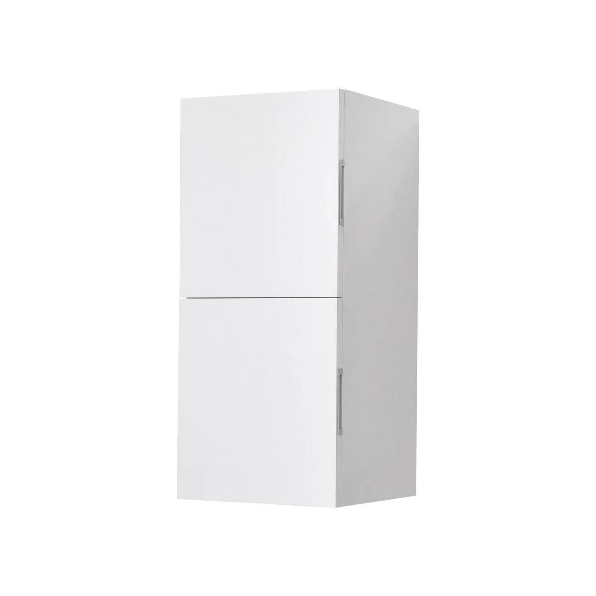 24 High Linen Side Cabinet with Two Doors in Gloss White Q658