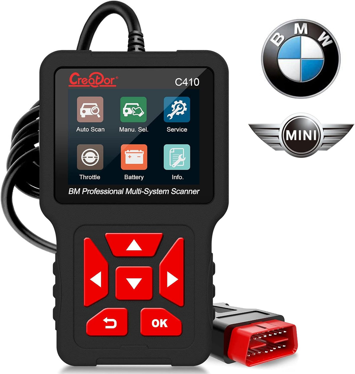 OBD2 Scanner with Battery Registration Diagnostic Scan Tool Pack of 2 I614304