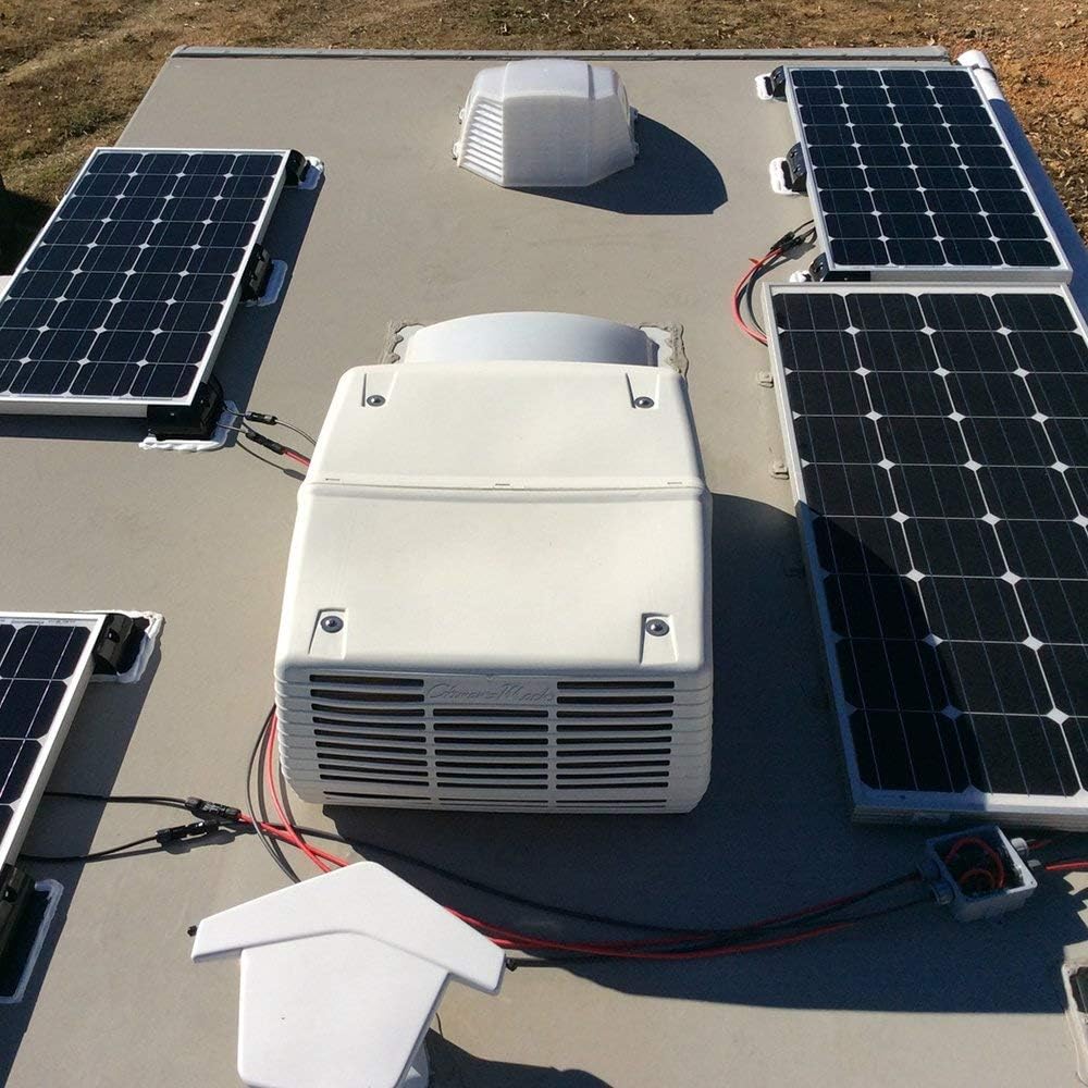 400 Watt 12 Volt Monocrystalline Solar Panel Bundle Kit with 4 pcs 100W Panel and 30A PWM Charge Controller O13987