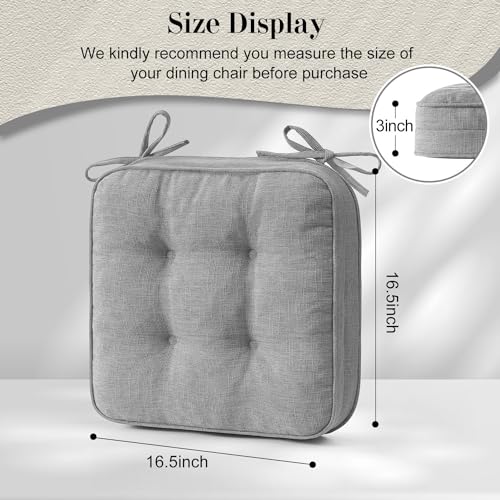 Khaki 16.5" x 16.5" Non-Slip Memory Foam Chair Cushions Set of 2 N739