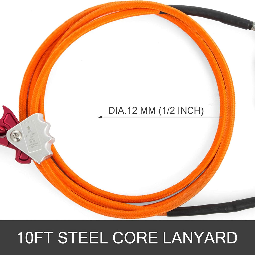 Steel Wire Core Flip Line Kit 1/2 X 10' with Carabiner and Swivel Snap Pack of 2 V6955