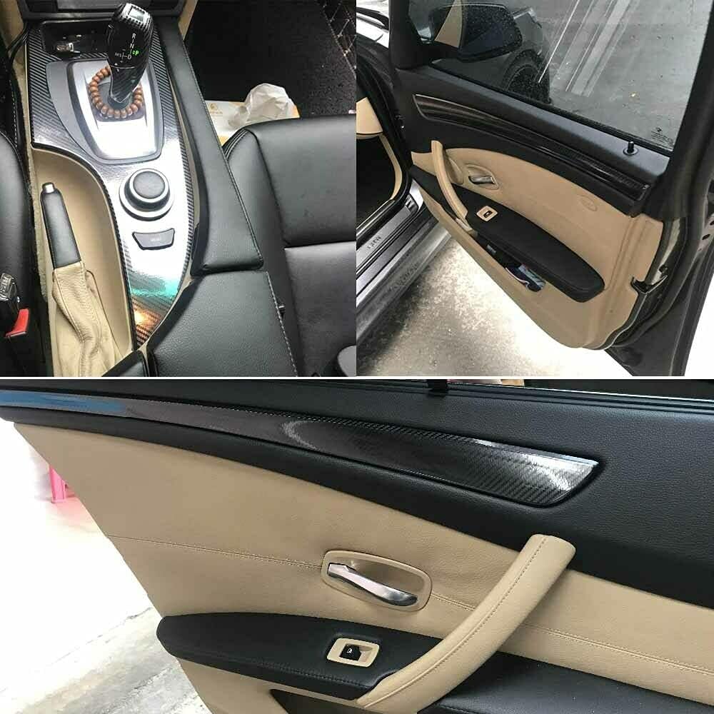 Gloss Carbon Fiber Vinyl Wrap Console Dashboard Cover V684938