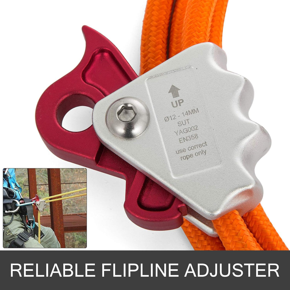 Steel Wire Core Flip Line Kit 1/2 X 10' with Carabiner and Swivel Snap Pack of 2 V6955