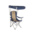 Blue and Brown Camping Chair with Shade Canopy N721