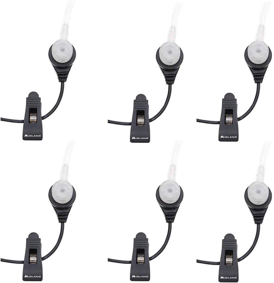 Transparent Security Headsets with PTT/VOX (6-Pack) G122