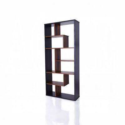 Geometric Bookcase Black/Walnut W286260