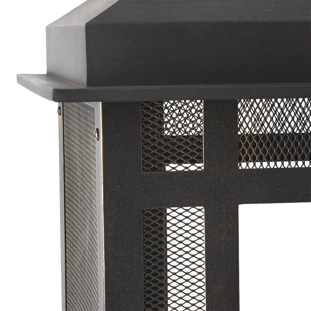 45-Inch Outdoor Steel Fireplace with Chimney D566