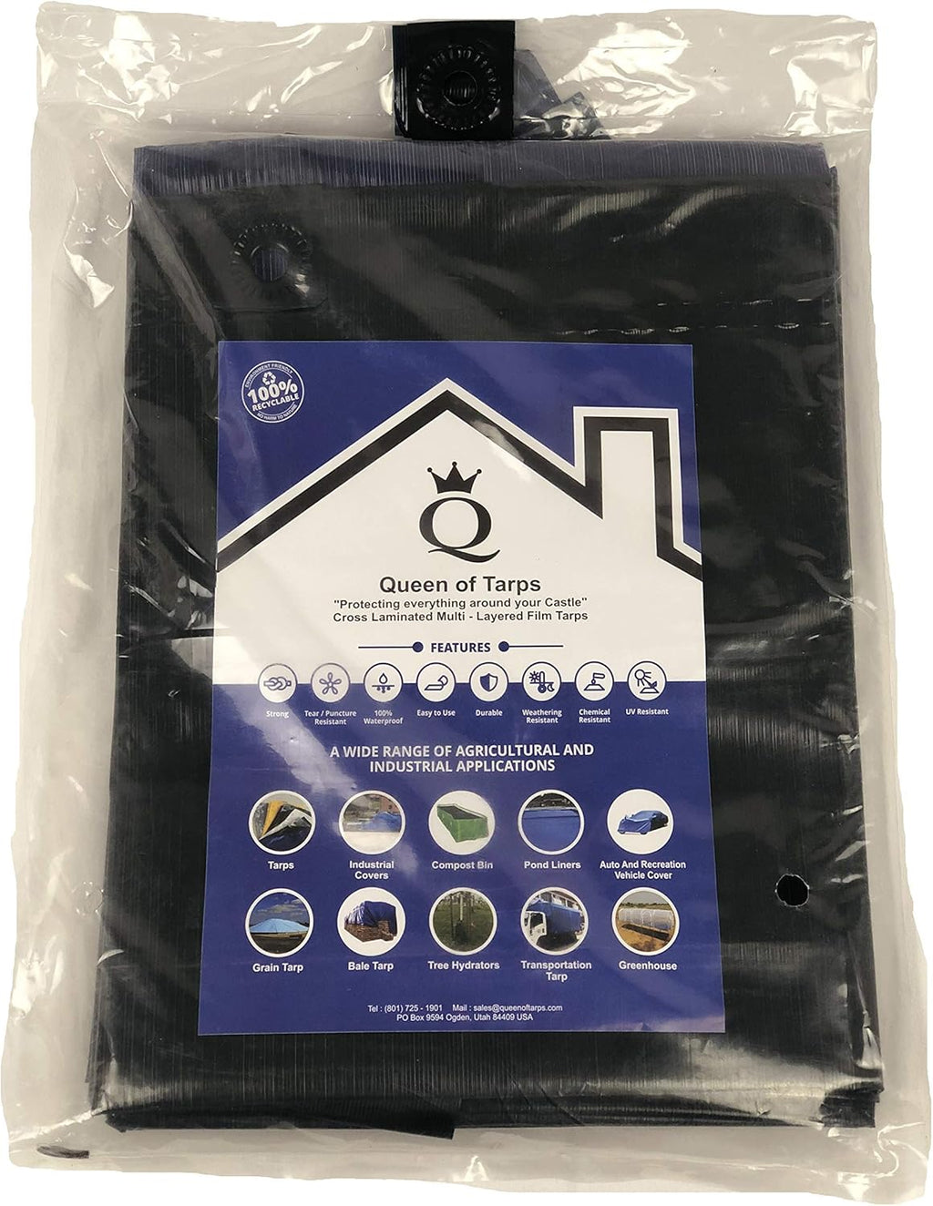 Heavy Duty Translucent Tarps, Waterproof, UV Resistant, Camping Tent Footprint B5062