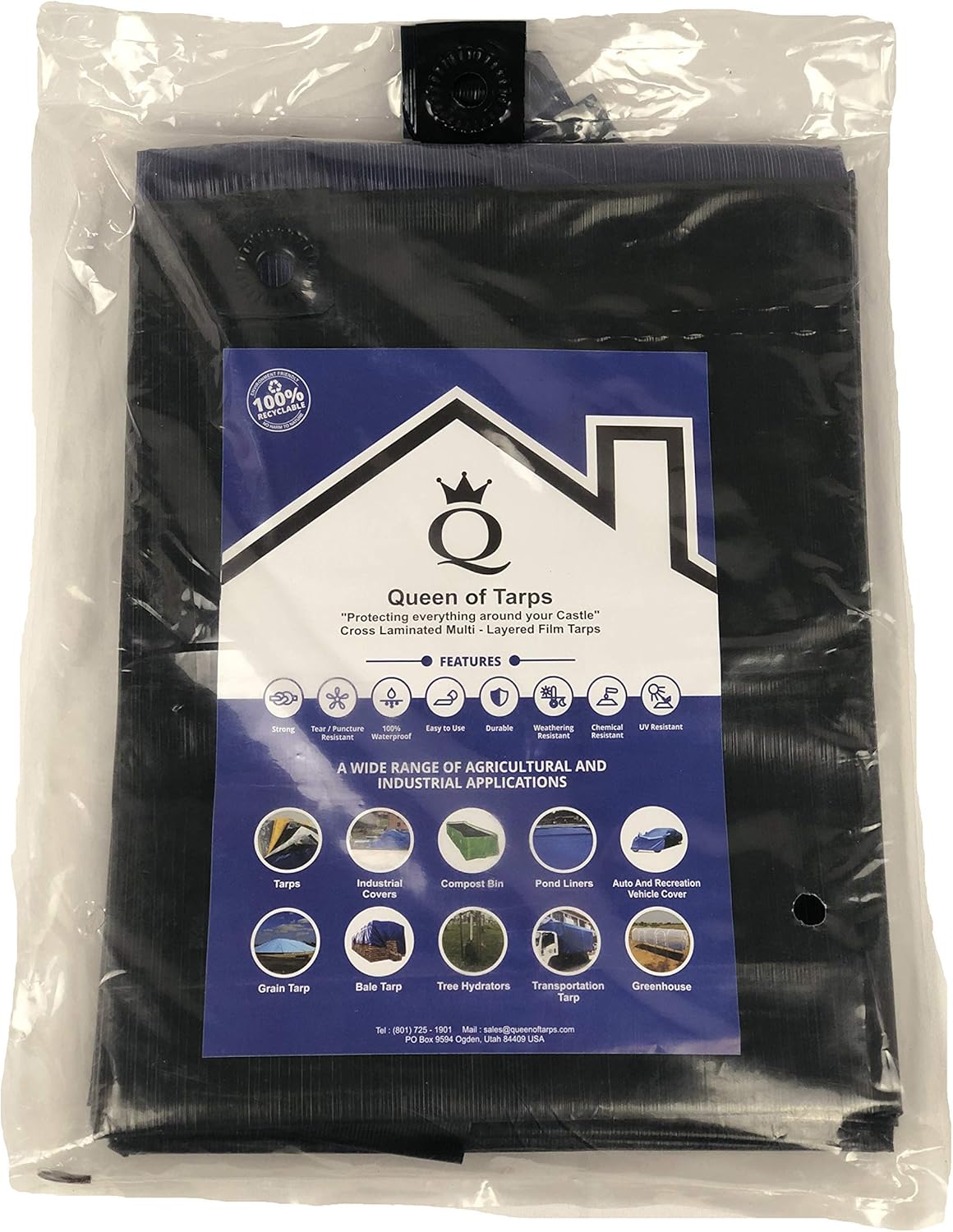 Heavy Duty Translucent Tarps, Waterproof, UV Resistant, Camping Tent Footprint B5062