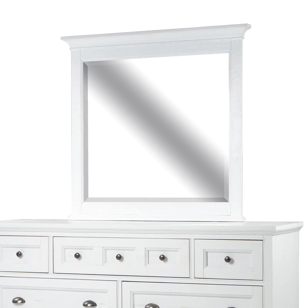 Soft White Landscape Mirror S577