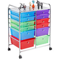 12 Drawer Rolling Storage Cart, Black P6501