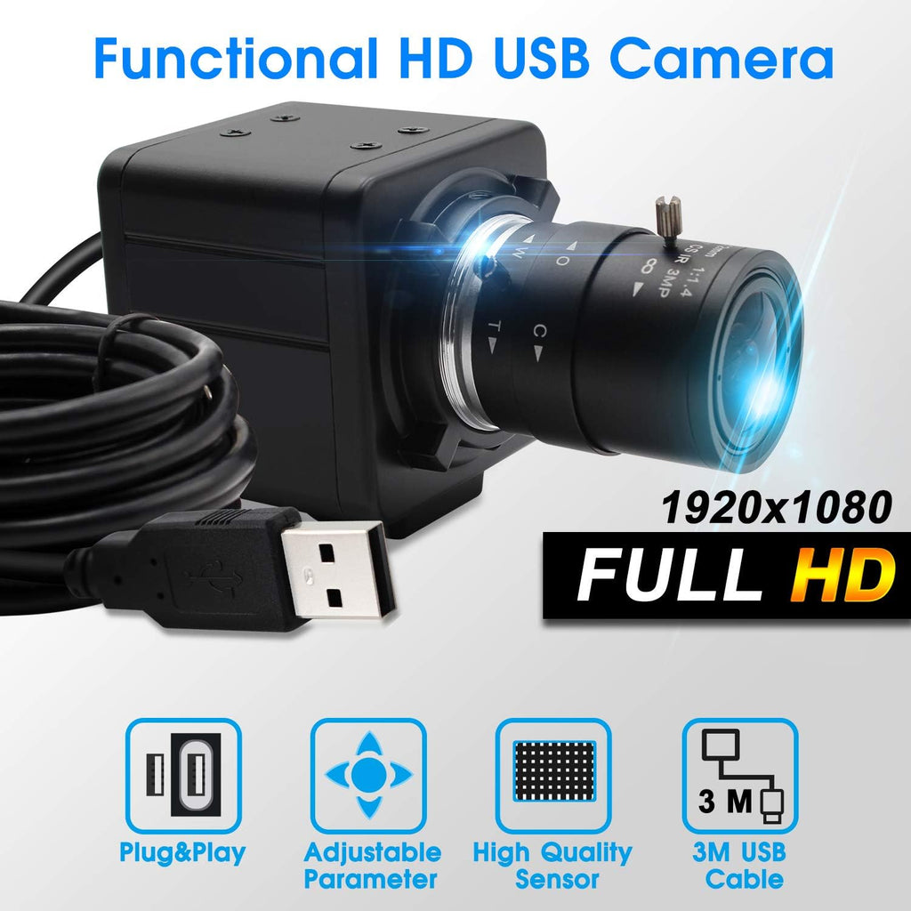 2MP 1080P USB Webcam with Varifocal Lens U110958