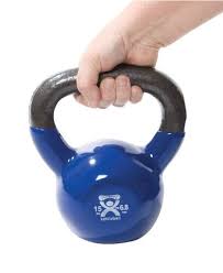Vinyl Coated Kettlebell 25 lbs Silver M463958