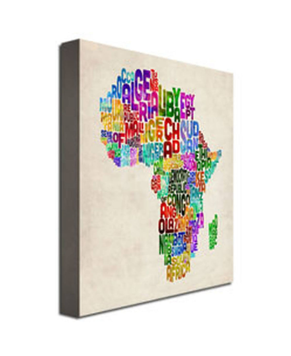 Africa Text Map Canvas Art A696993