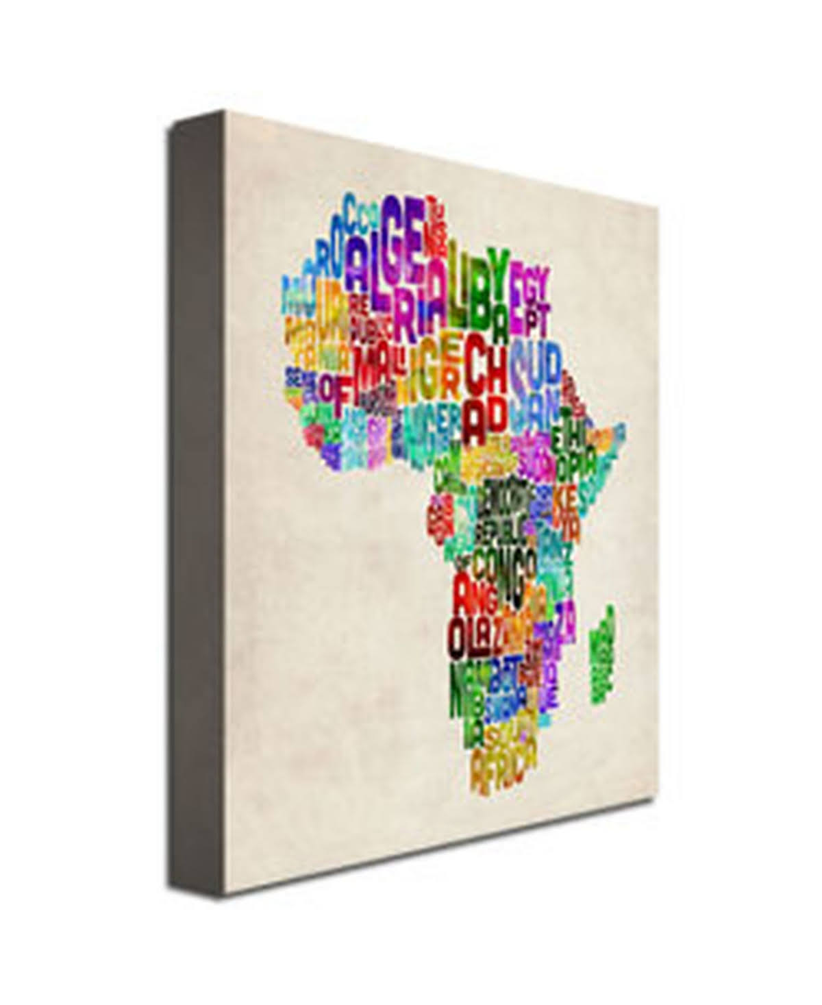 Africa Text Map Canvas Art A696993