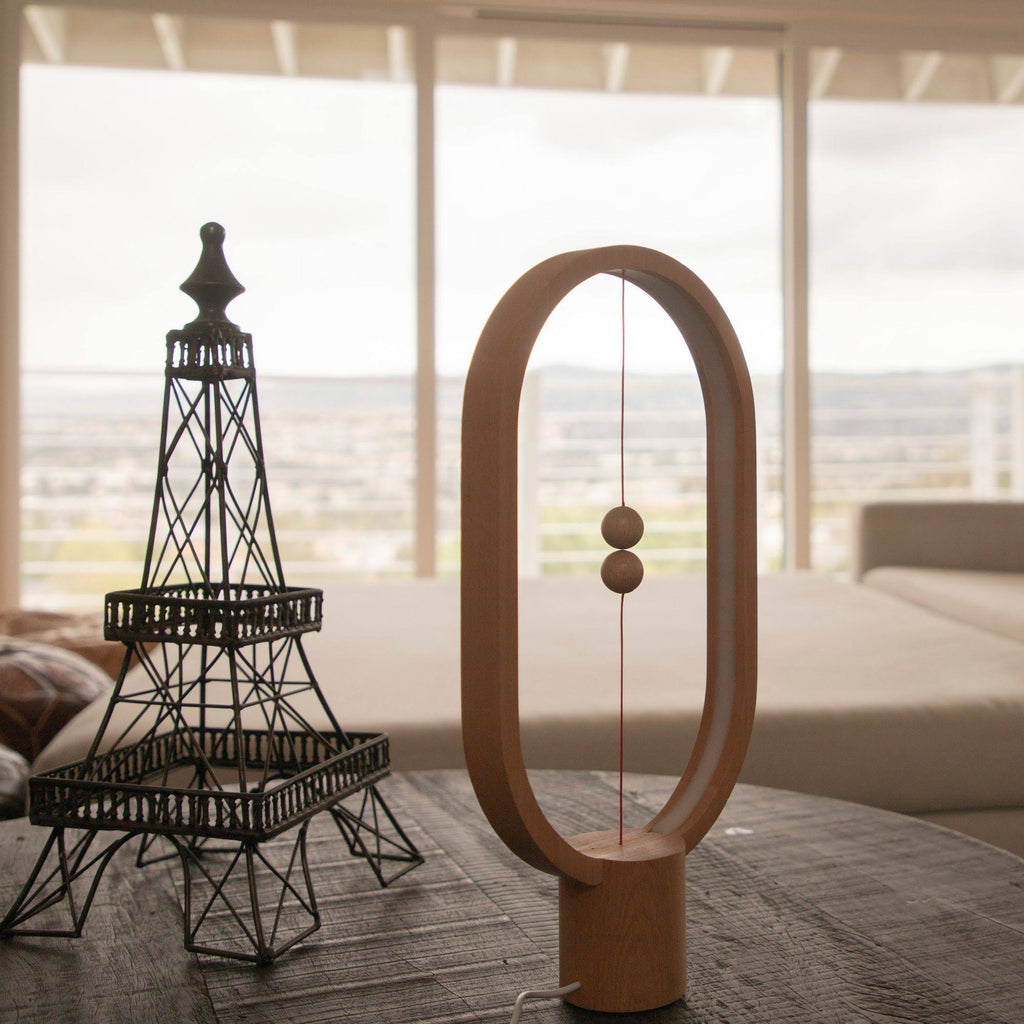 Dark Wood Balance Lamp O20371