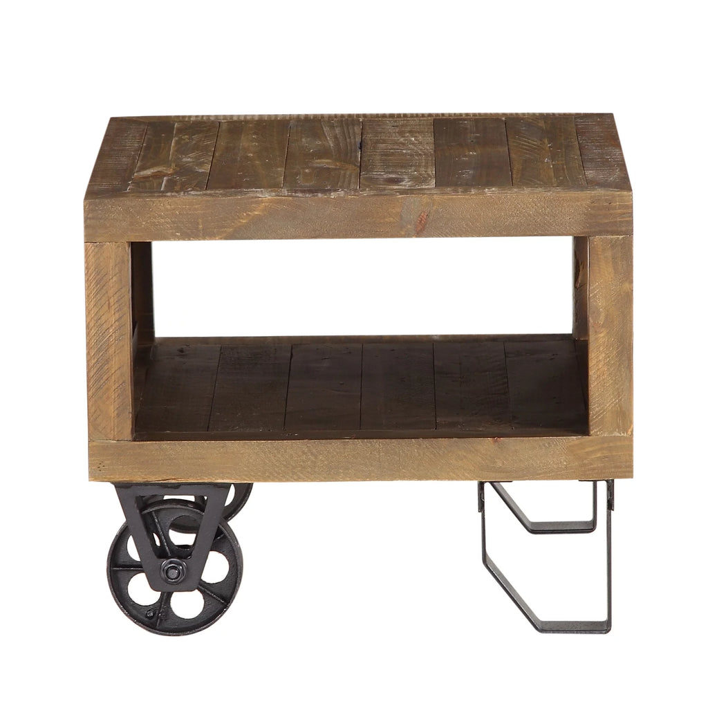 Reclaimed Wood Square Side Table S849