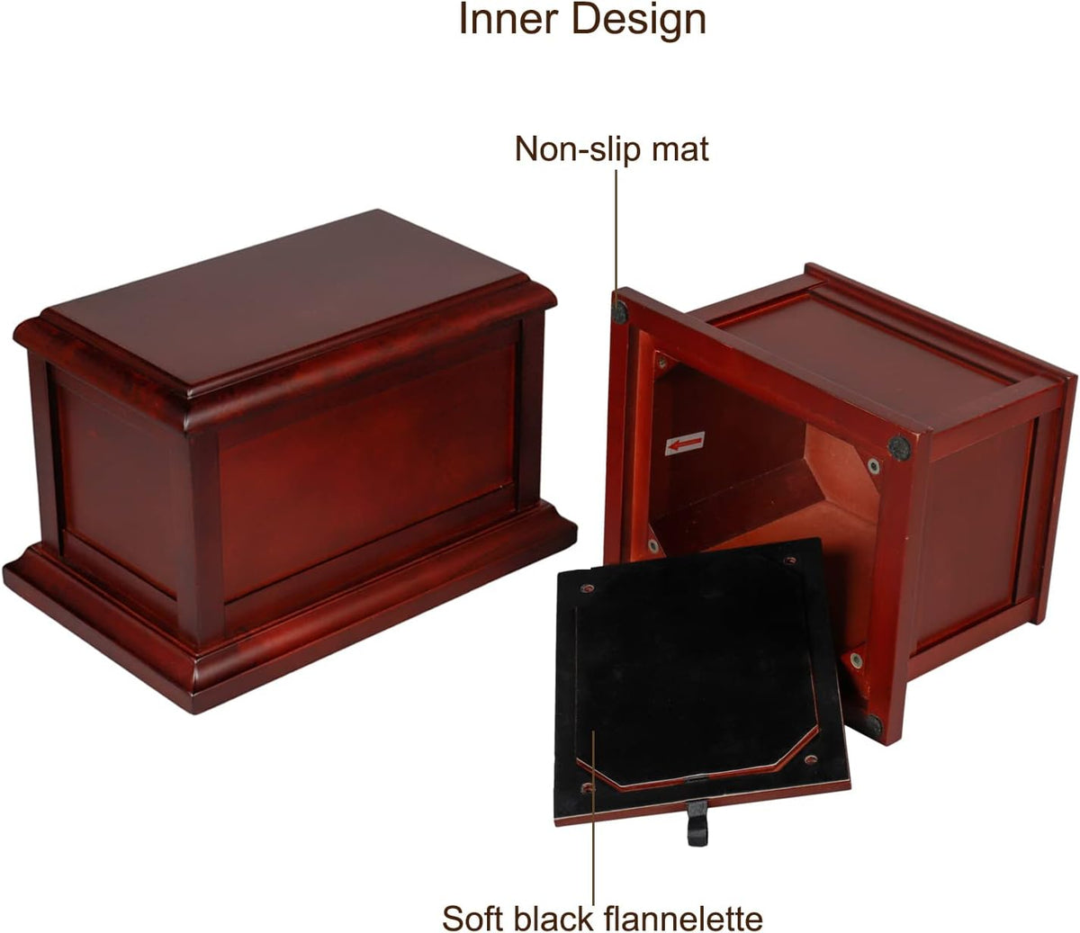 Cherry Solid Wooden Cremation Urn R7948