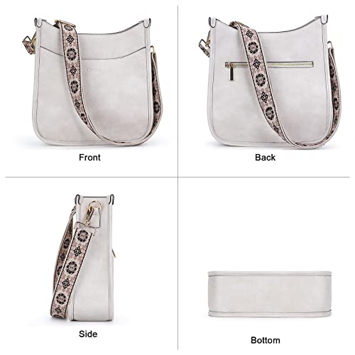 Vegan Leather Crossbody Shoulder Bag with 2PCS Adjustable Strap U2307
