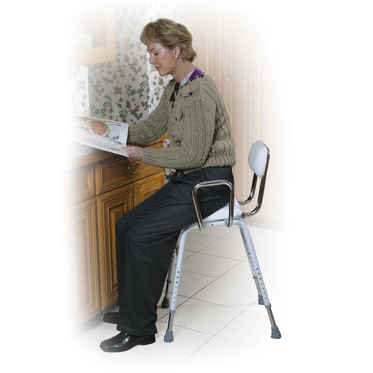 Kitchen Stool with Adjustable Arms F600