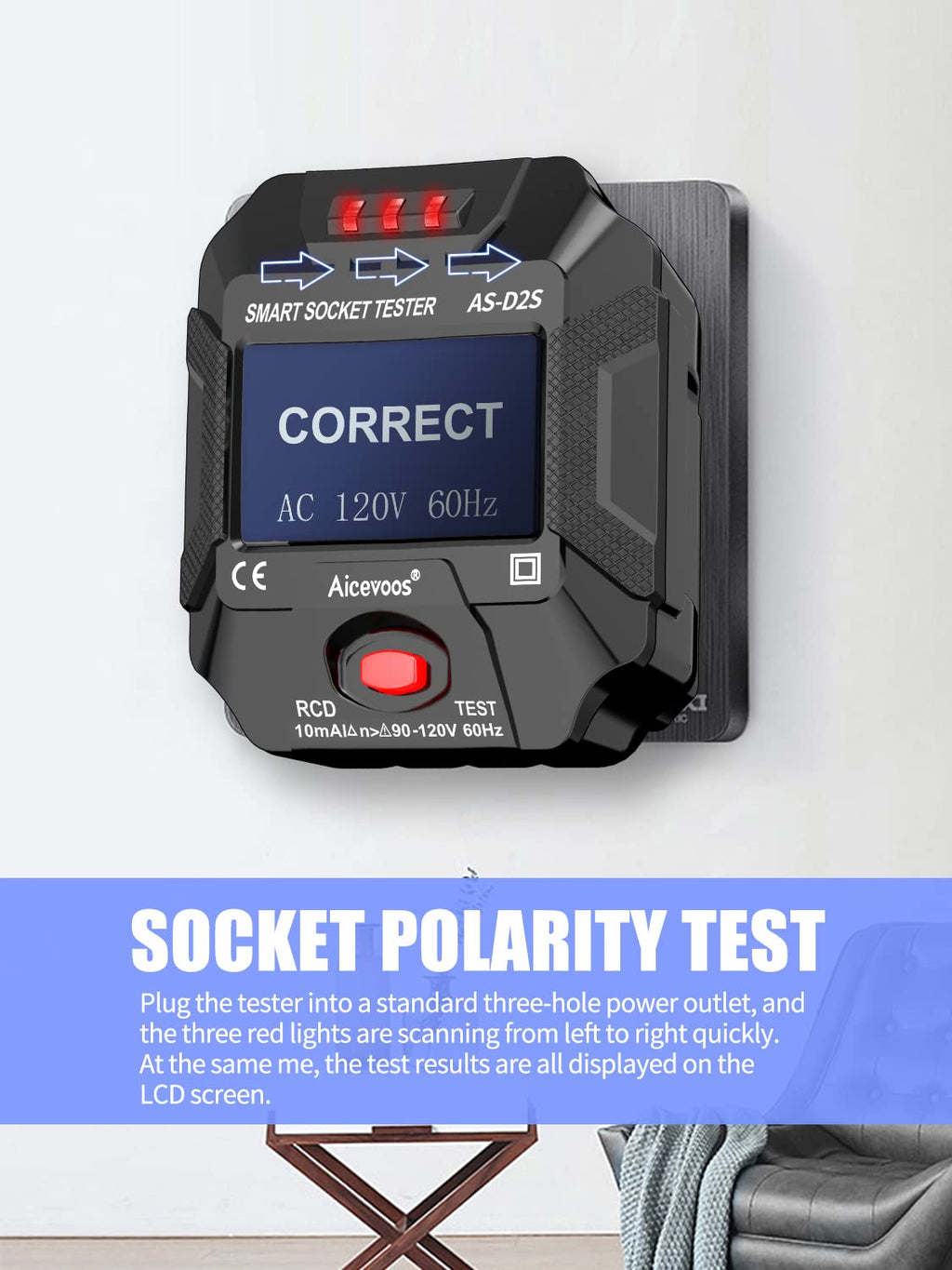 LCD Display Receptacle Tester E114137