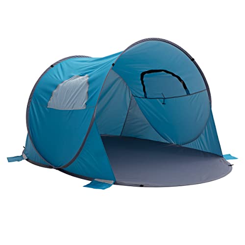 Blue Pop Up Beach Tent Sun Shelter with UV Protection O263