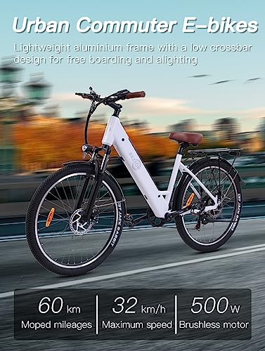 26" x 2.1 Fat Tire Electric Bicycle with 500w Motor 48V 10.4Ah Removable Lithium Battery P903