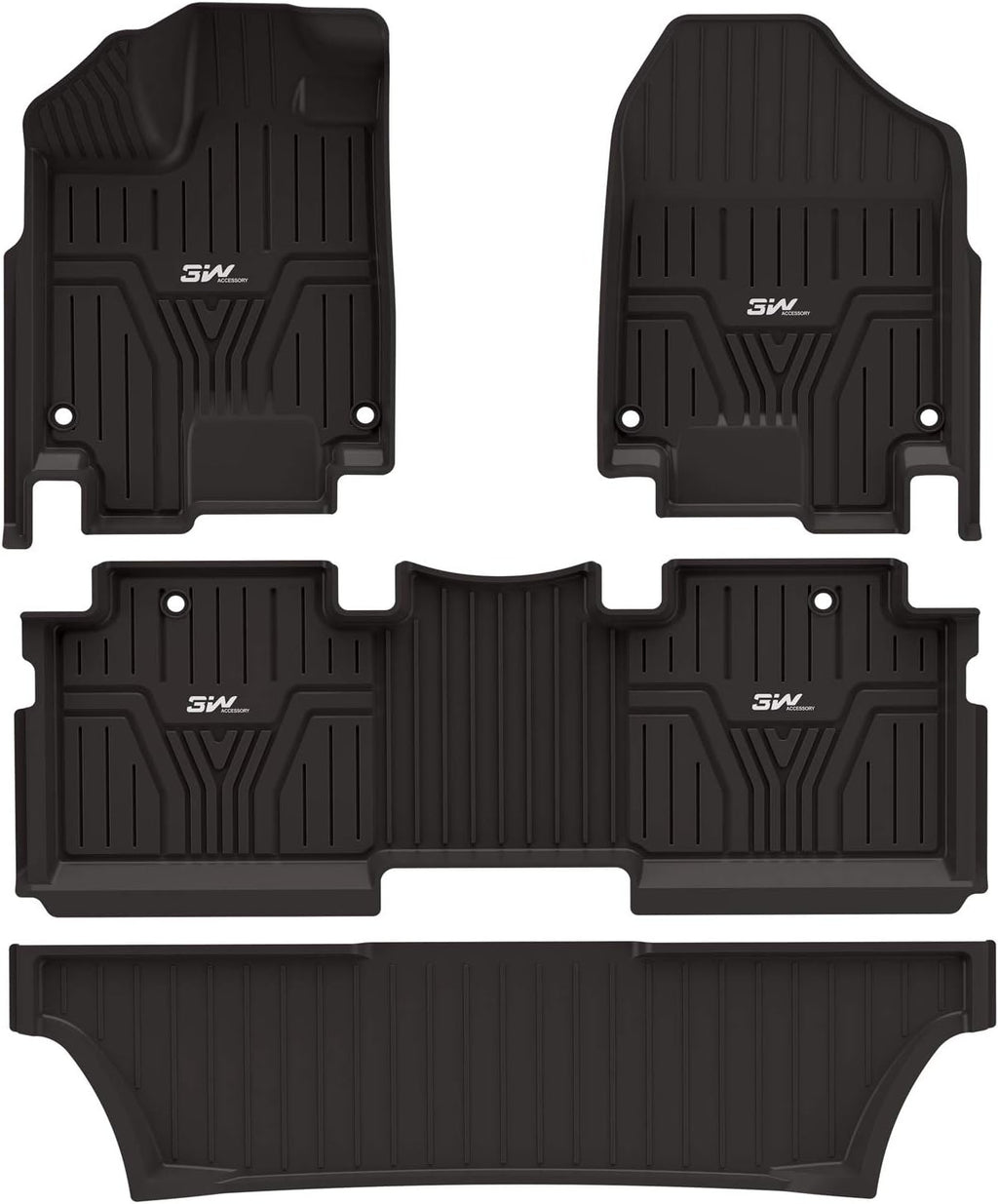 Black TPE All-Weather Car Floor Liners Full Set K85345